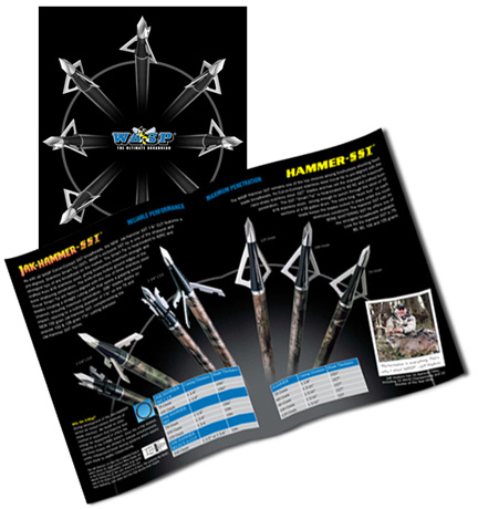 8 page catalog design for WASP archery
